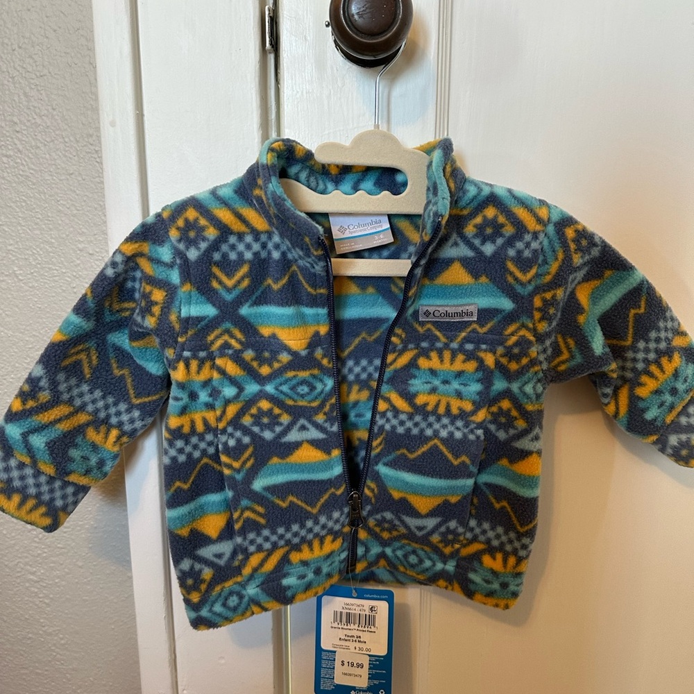 Columbia Infant Blue and Yellow Fleece Jacket